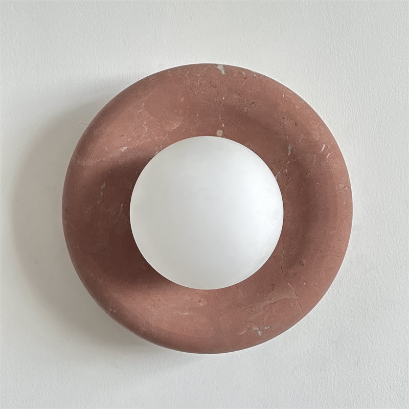 Hako Applique Murale Intérieure en Marbre - Rouge Corail B172