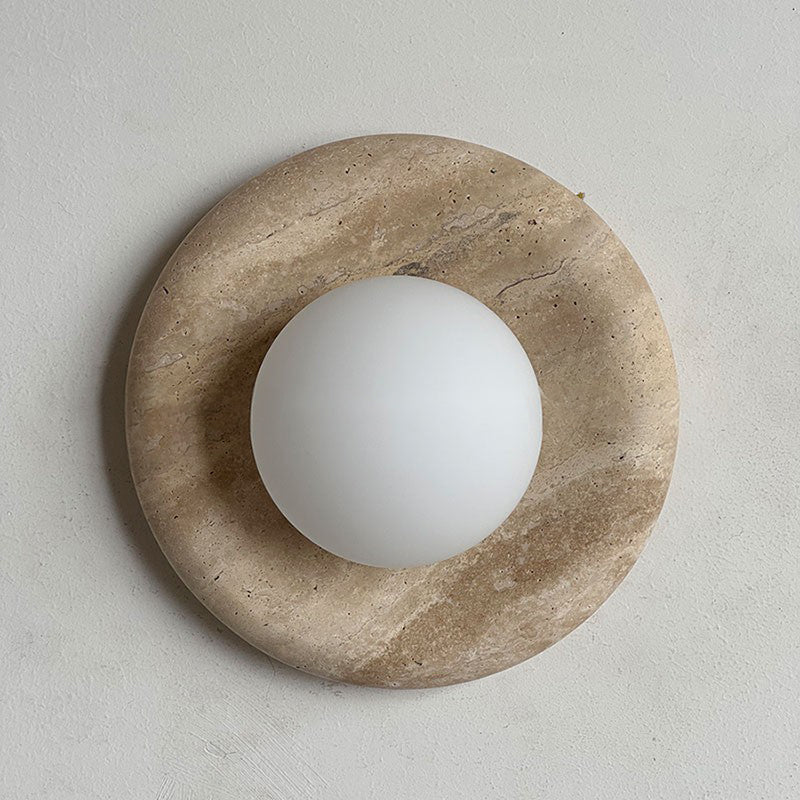 Hako Applique Murale Intérieure en Marbre - Travertin Beige