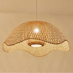 Ritta Tissu Osier Suspension Bambou Chambre à Manger Salle à Manger - Neutralighting