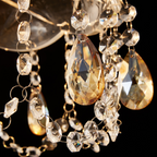 Kristy Rétro LED Cristal Rond Suspension Or Verre Chambre À Coucher - Neutralighting