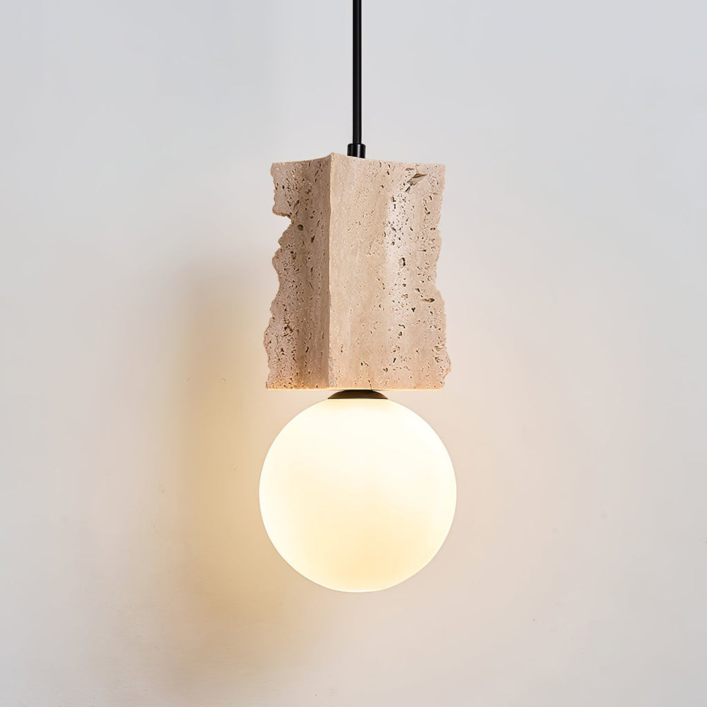 Raw Suspension à Bordure en Travertin - Neutralighting