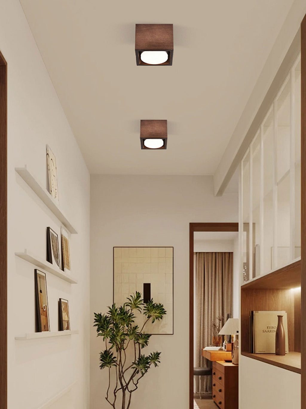 Eliza Minimaliste Bois Plafonnier Lumière - Neutralighting