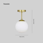 Lore Plafonnier Boule Moderne. Métal/Verre. Noir/Doré. Salon - Neutralighting
