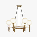 Kristy Luminaire LED Lustre Moderne Verre/Métal Doré/Blanc Salon - Neutralighting