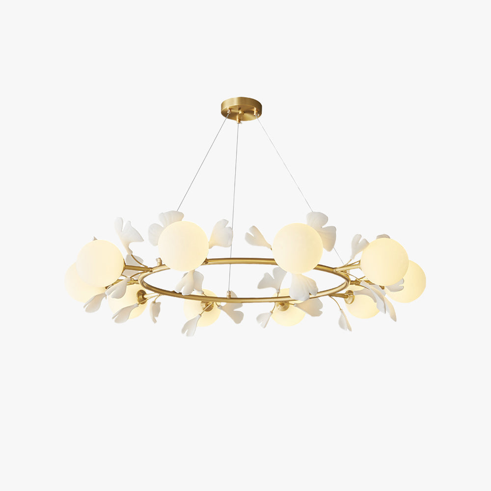 Olivia Lustre Luxueux Minimaliste Créatif Feuille Verre Salon - Neutralighting
