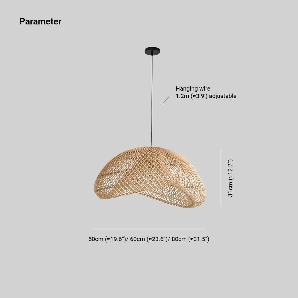 Juno Suspension style rustique en rotin - Neutralighting
