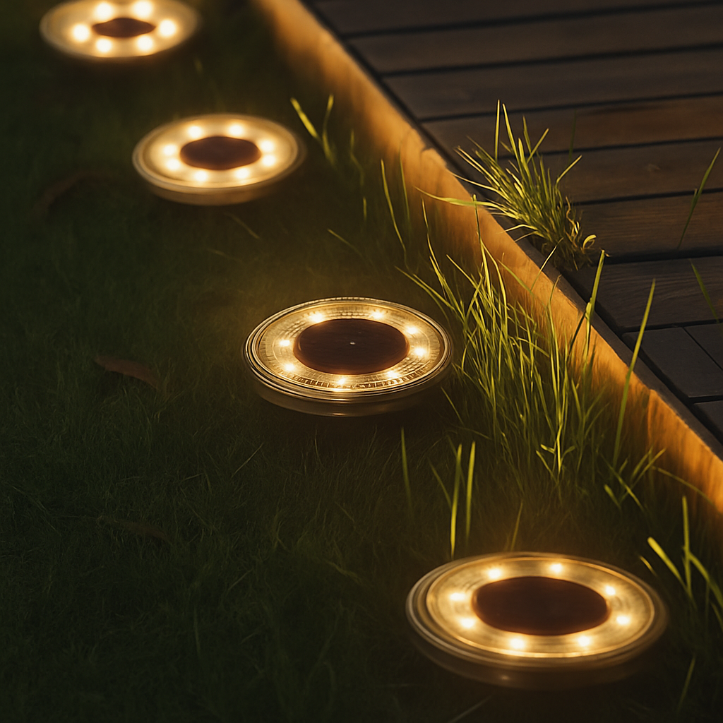 IP68 LED étanche extérieure énergie solaire lumière au sol contrôle de l'éclairage chemin pont lumières cour allée pelouse jardin décoration lampe