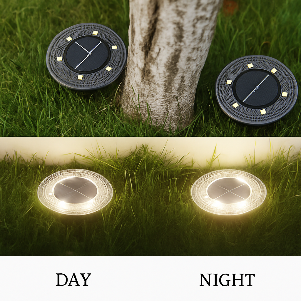 IP68 LED étanche extérieure énergie solaire lumière au sol contrôle de l'éclairage chemin pont lumières cour allée pelouse jardin décoration lampe