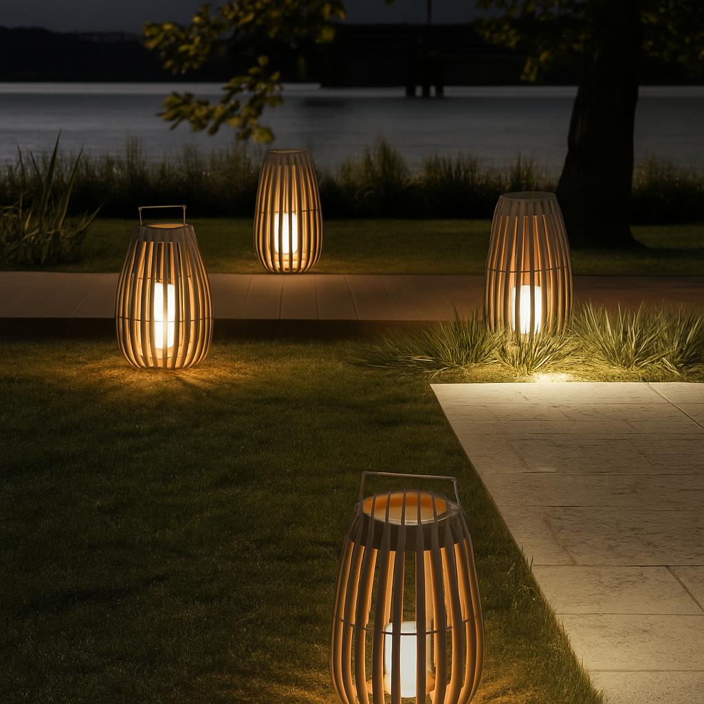 Lampadaire — Jardin extérieur lumière solaire rotin IP65 étanche lampadaire Villa cour paysage pelouse lumière pour jardin Patio clôture décor