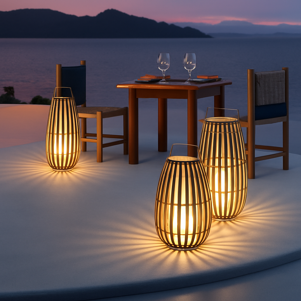 Lampadaire — Jardin extérieur lumière solaire rotin IP65 étanche lampadaire Villa cour paysage pelouse lumière pour jardin Patio clôture décor