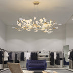 Jarn Suspension Feuille/Multi Moderne Métal/Céramique Doré/Blanc Salon - 18