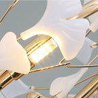 Jarn Suspension Feuille/Multi Moderne Métal/Céramique Doré/Blanc Salon - 26