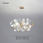 Jarn Suspension Feuille/Multi Moderne Métal/Céramique Doré/Blanc Salon - 5