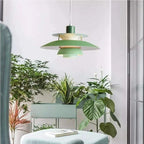 Jojo Suspension Macaron avec Abat-Jour. 15 Coloris - Vert - 30 cm - Blanc chaud