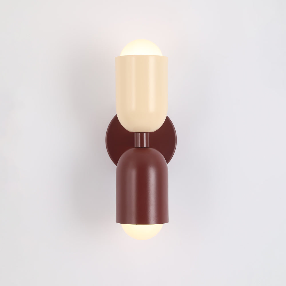 Kira Applique Murale Bicolore à Double Tête - Rouge + Blanc