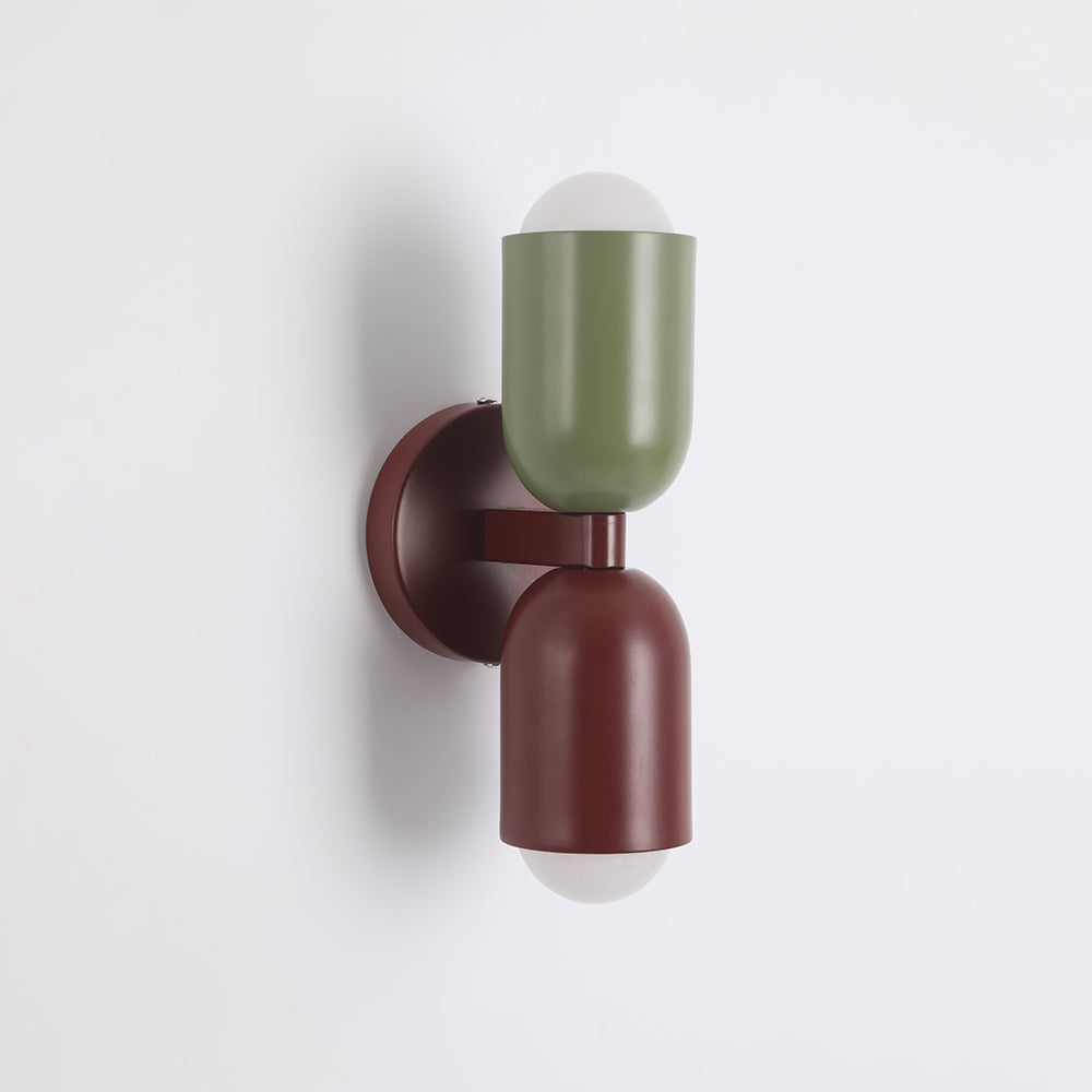 Kira Applique Murale Bicolore à Double Tête - Rouge + Vert