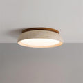 Kloris Plafonnier en pierre travertin - D30 cm - Blanc Chaud
