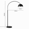 Lampadaire arc avec abat-jour moderne simple – Évarine Dune