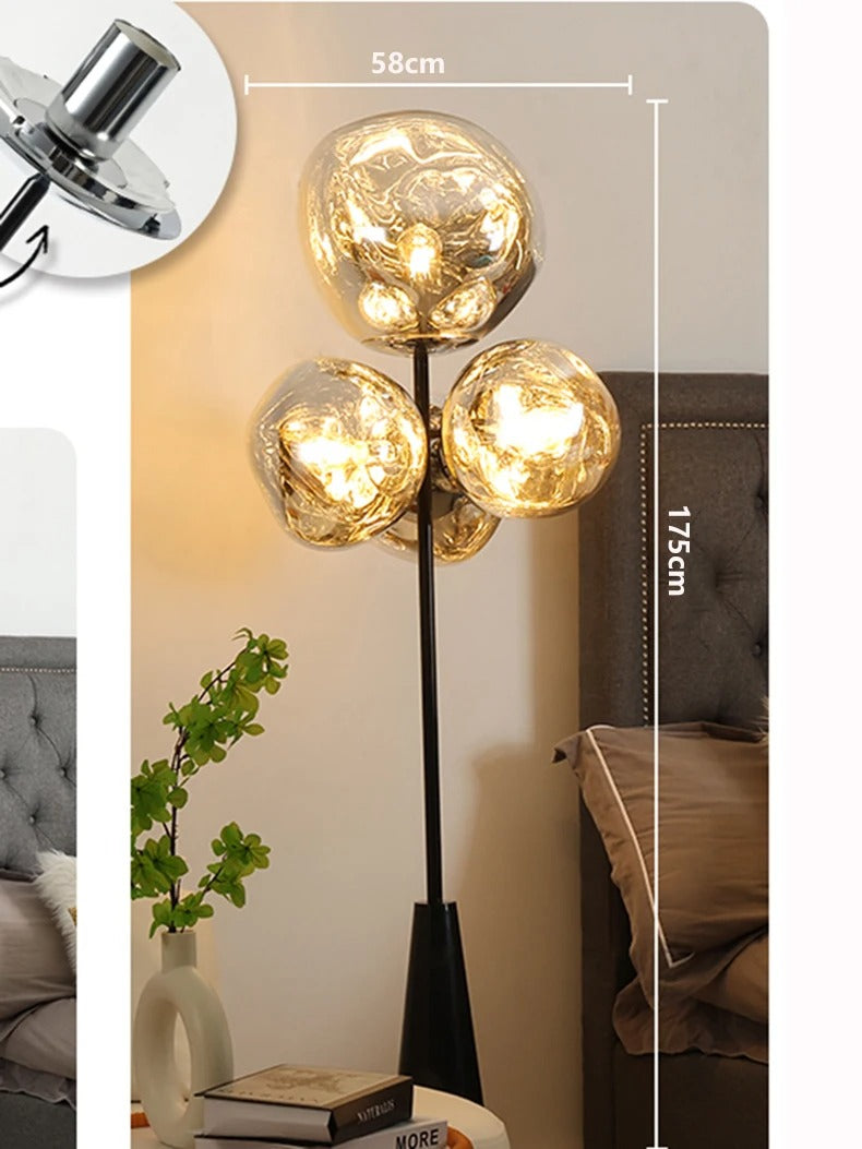 Lampadaire Design Chromé