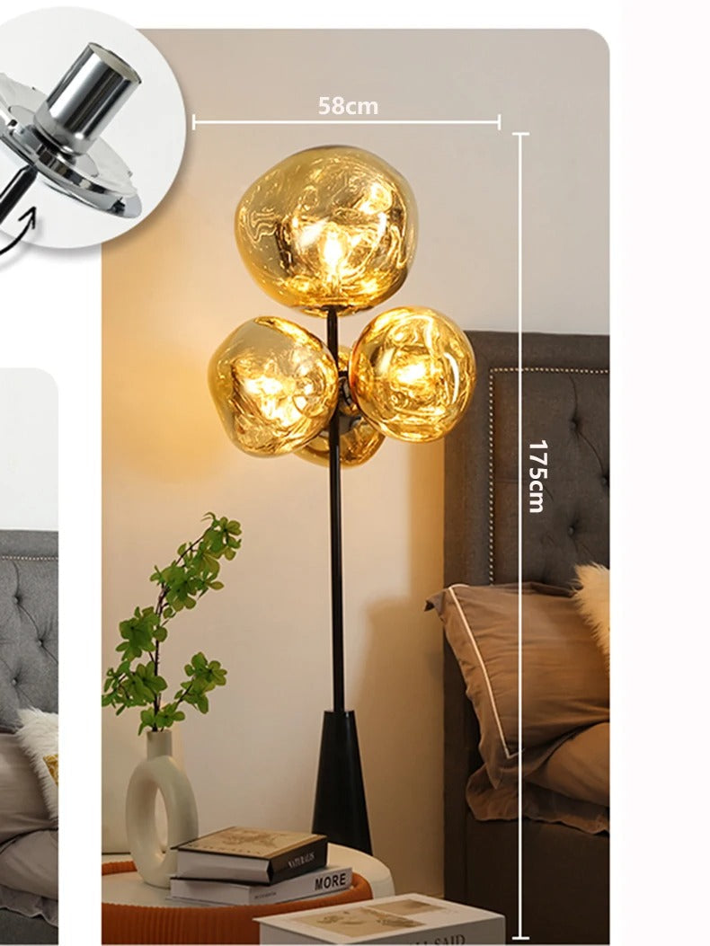 Lampadaire Design Chromé