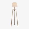 Abat-jour — En bois Modern Wood sur 3 pieds avec abat-jour en tissu