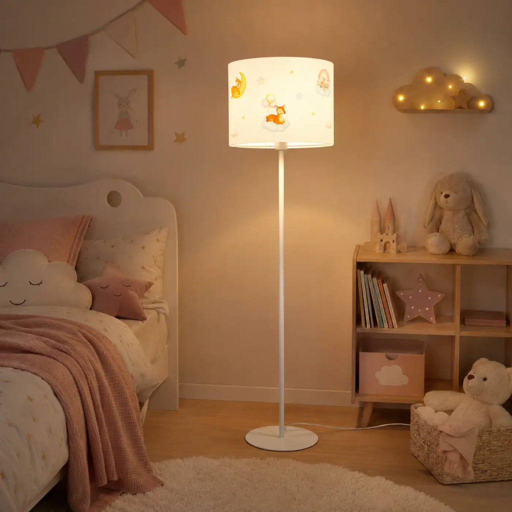 Lampadaire Sweet dreams (blanc/bleu pastel/jaune/marron clair)