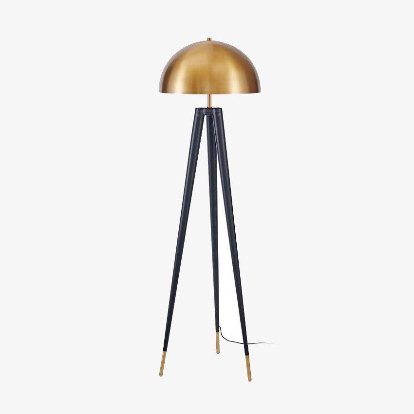 Abat-jour — Design triple pied et abat-jour sphérique en métal doré Luxe