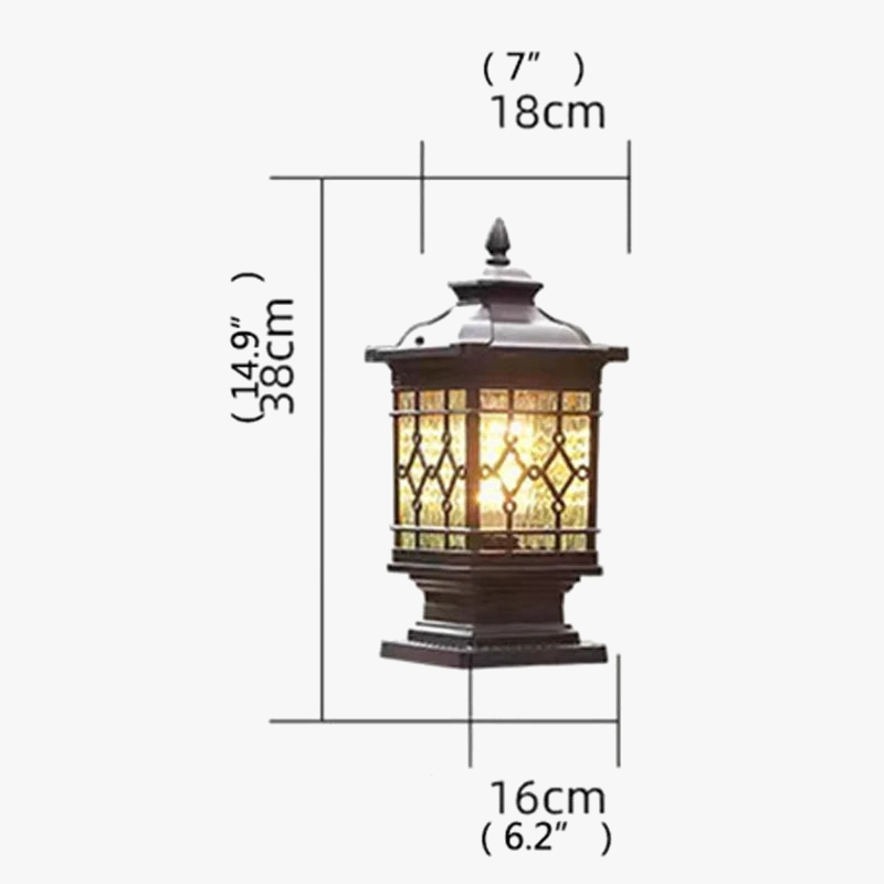 Lampadaire — Extérieur classique éclairage LED étanche pour jardin rétro