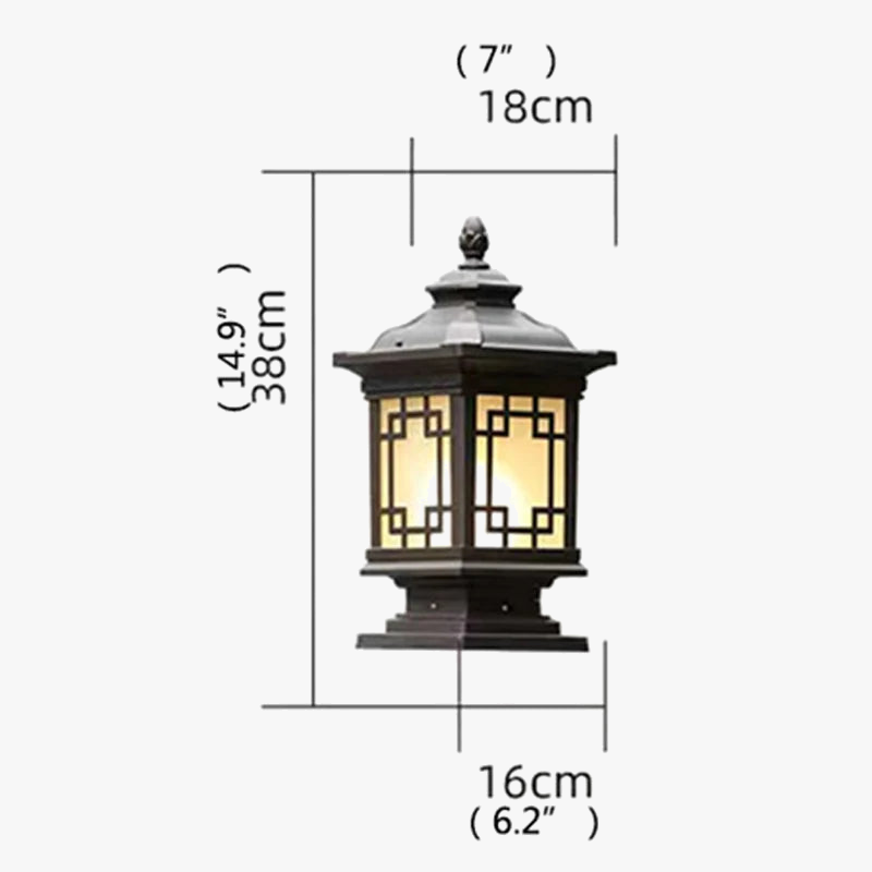 Lampadaire — Extérieur classique éclairage LED étanche pour jardin rétro