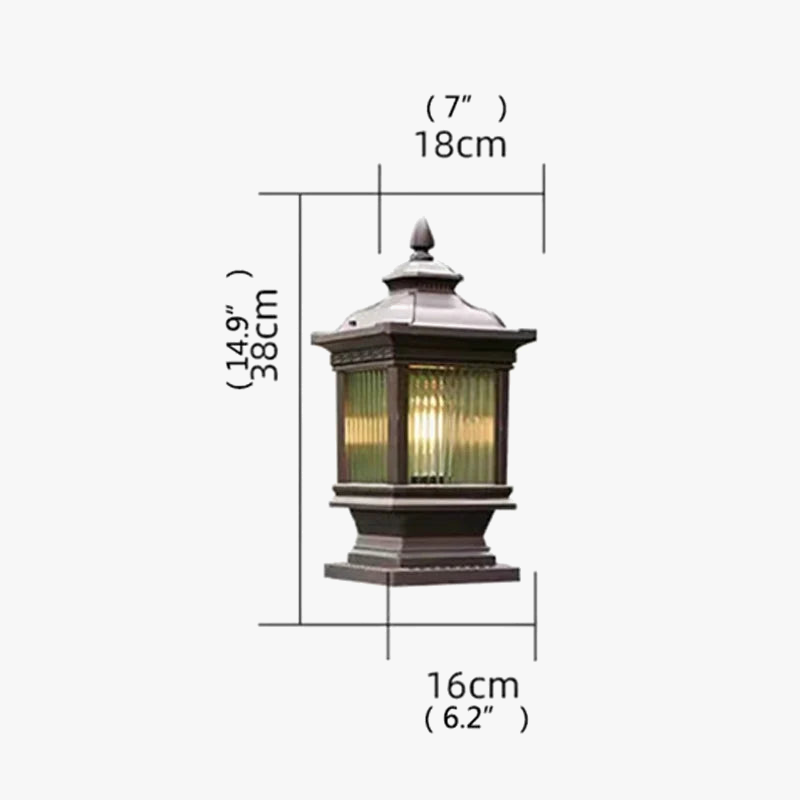 Lampadaire — Extérieur classique éclairage LED étanche pour jardin rétro