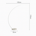 Lampadaire LED moderne en forme d'arc – Valombre Arabesque