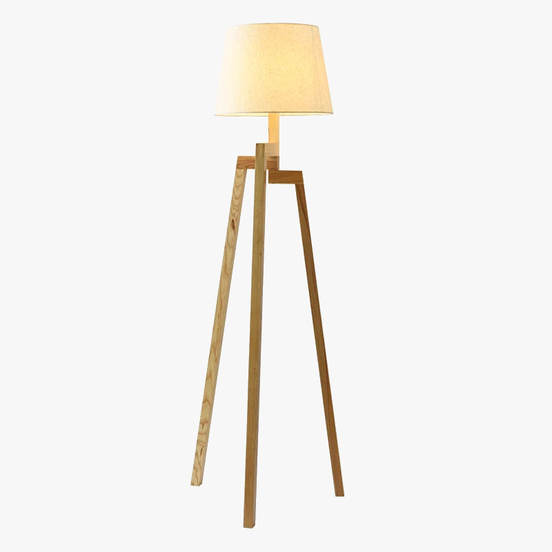 Lampadaire — Nordique en bois design créatif à trois pieds