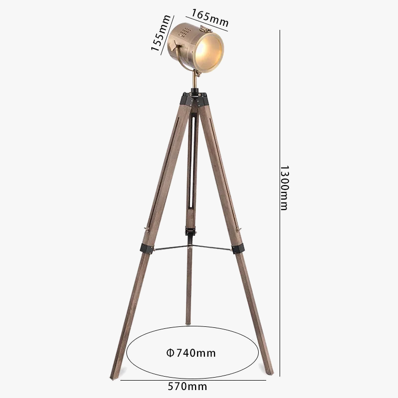 Lampadaire — Nordique en bois massif avec éclairage LED moderne