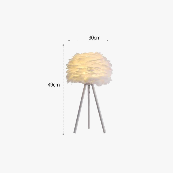 Lampadaire — Postmoderne en plumes avec interrupteur à pied