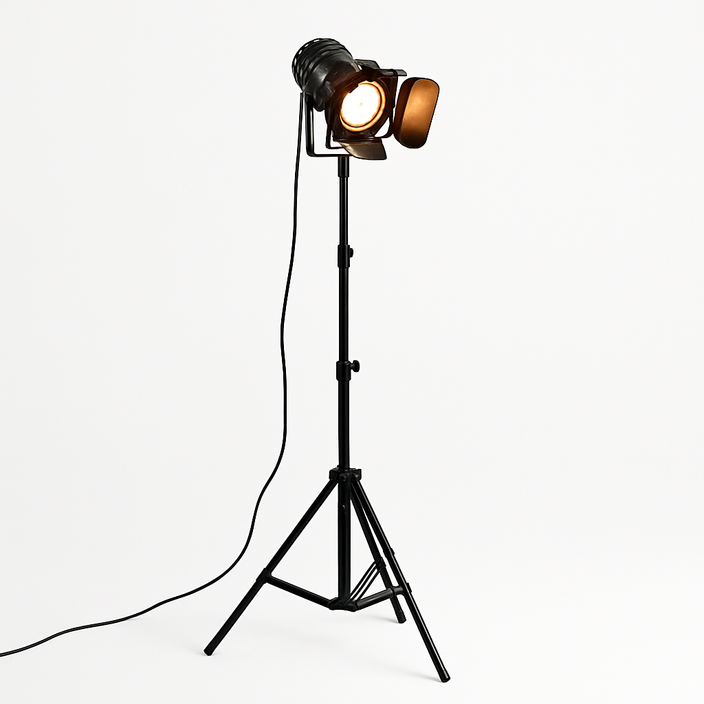 Lampadaire — Projecteur sur pied ajustable façon cinéma