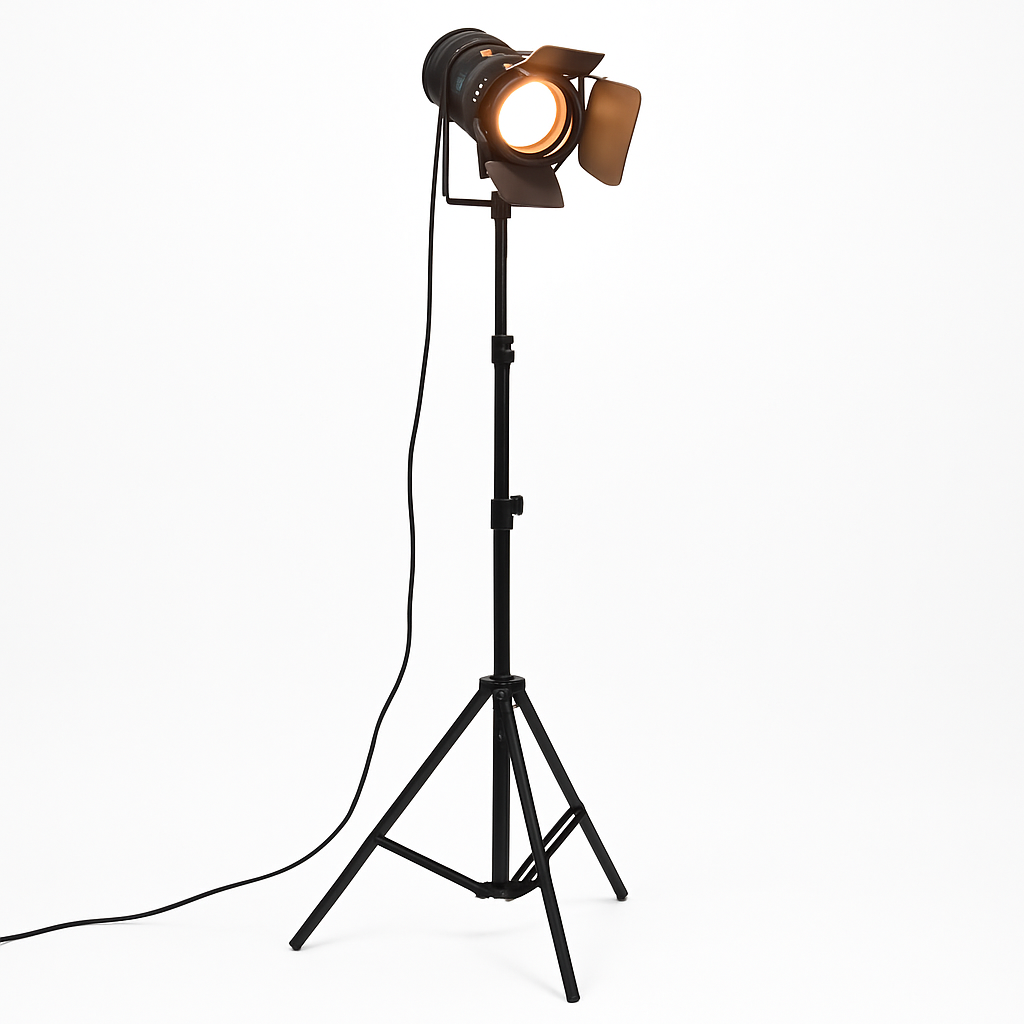Lampadaire — Projecteur sur pied ajustable façon cinéma