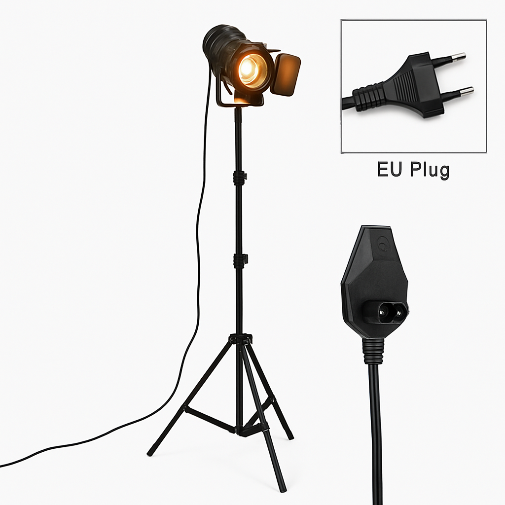 Lampadaire — Projecteur sur pied ajustable façon cinéma