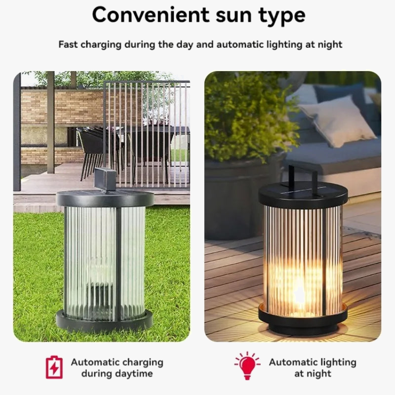 Lampadaire solaire extérieur étanche en verre pour jardin – Lioris Rivage