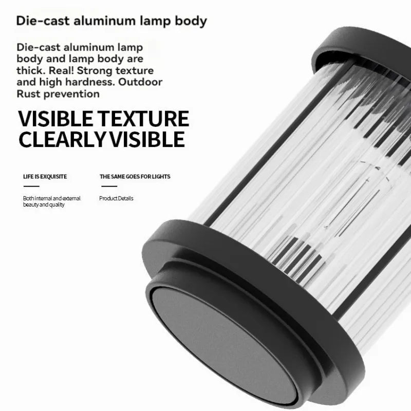Lampadaire solaire extérieur étanche en verre pour jardin – Lioris Rivage