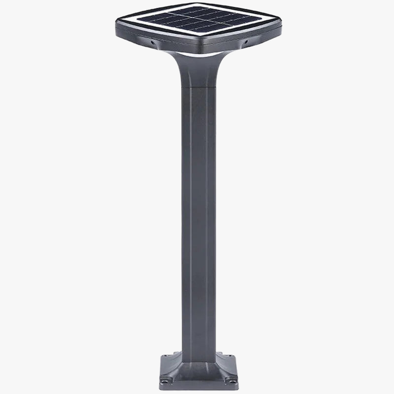 Borne de jardin LED étanche en aluminium, version solaire à silicium monocristallin ou filaire – Aurévia