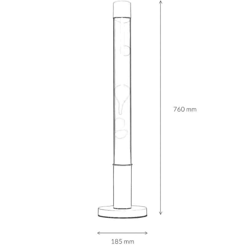 Lampe à Lave Géante XXL Hortense Poème en Verre - Une Présence de Verre Élégante