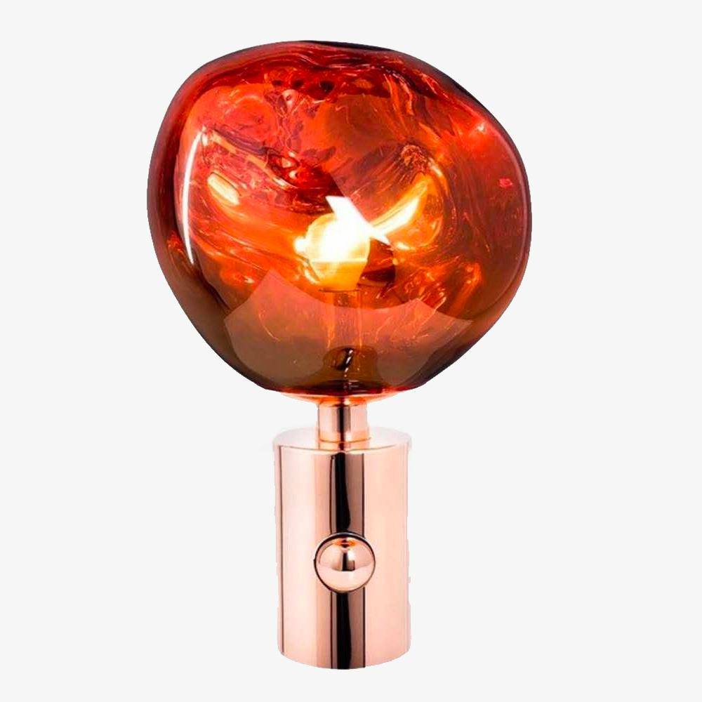 Lampe à poser design en PVC rose gold Melt