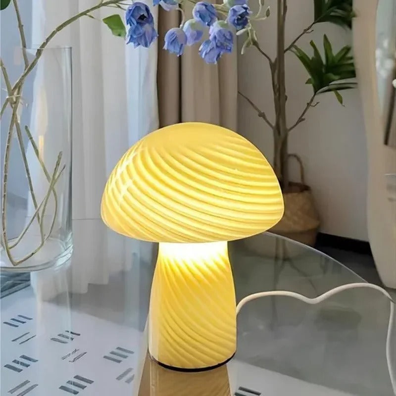 Lampe Champignon Verre