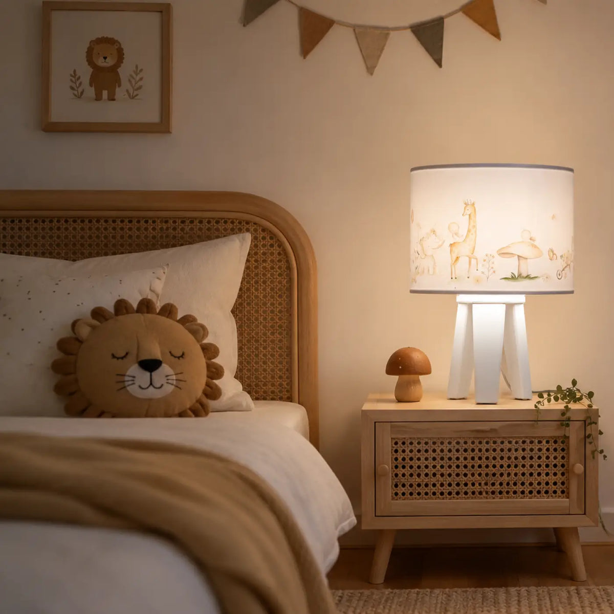 Lampe à poser Sweet dreams (blanc / marron clair)