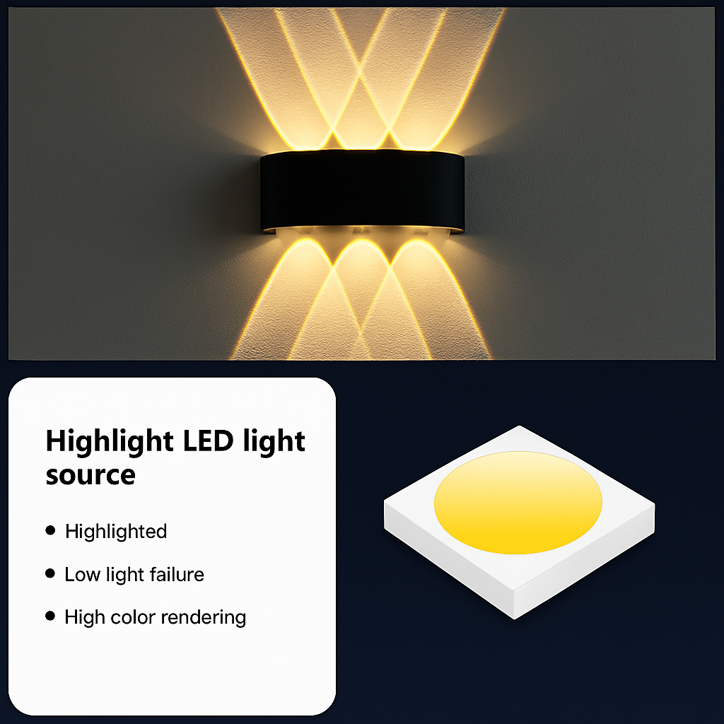 Applique murale — De applique murale LED extérieure étanche IP65 applique murale intérieure 4W6W 8W 10W lumières de jardin en aluminium chambre salon escaliers éclairage
