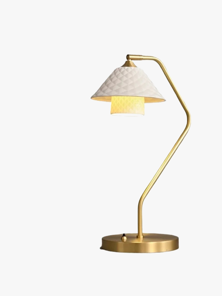 lampe de bureau en céramique et cuivre design moderne angle réglable