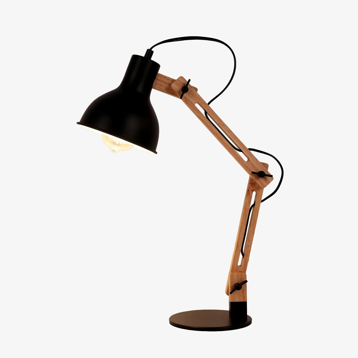 Lampe de bureau moderne en bois articulée Vaz