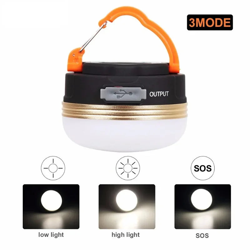 Lampe de camping LED rechargeable USB portable pour randonnée et nuit – Évarine Arabesque