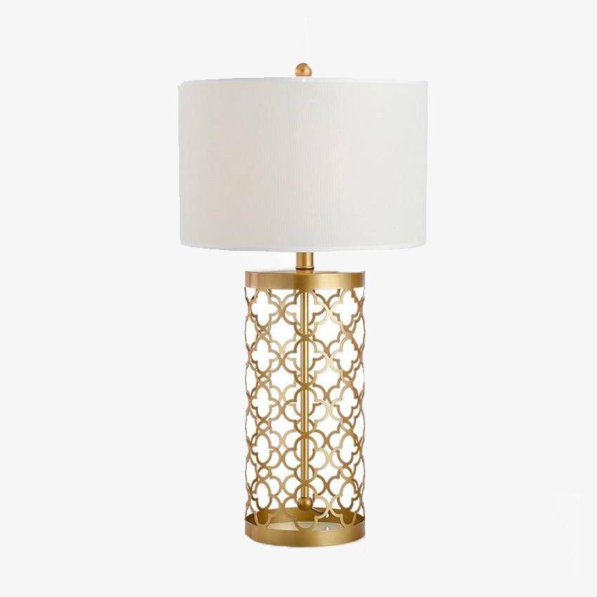 Lampe de chevet à poser design doré American