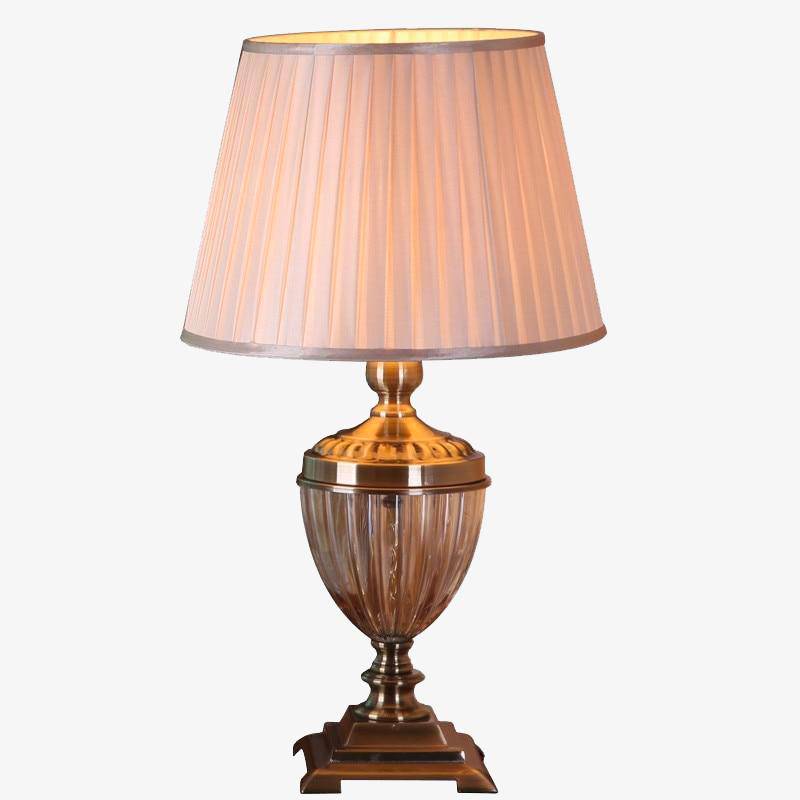 Lampe de chevet chic avec abat-jour en tissu Fabric